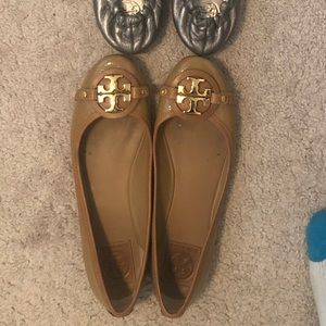 Tan Tory Burch Flats